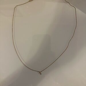 Mejuri micro diamond gold necklace